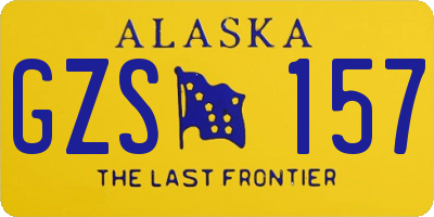 AK license plate GZS157