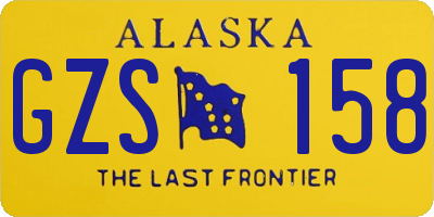 AK license plate GZS158