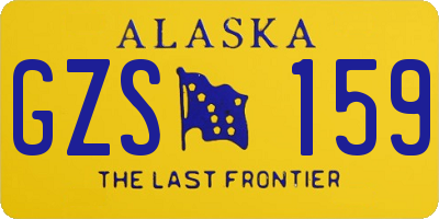 AK license plate GZS159