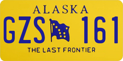 AK license plate GZS161