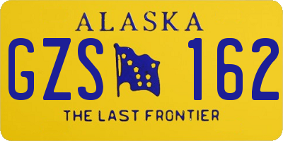 AK license plate GZS162