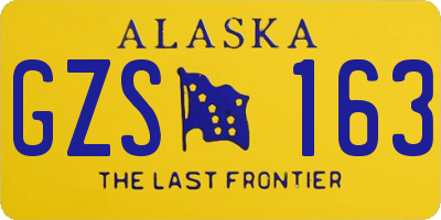 AK license plate GZS163