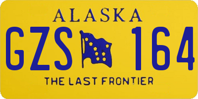 AK license plate GZS164