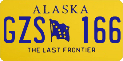 AK license plate GZS166