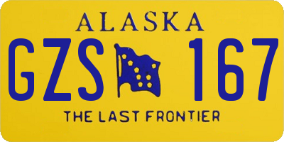 AK license plate GZS167