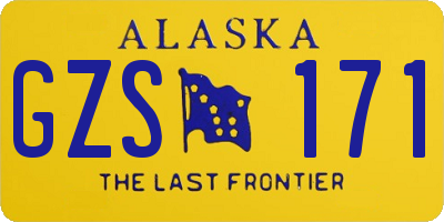 AK license plate GZS171