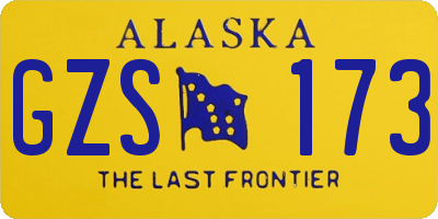 AK license plate GZS173