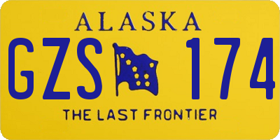 AK license plate GZS174