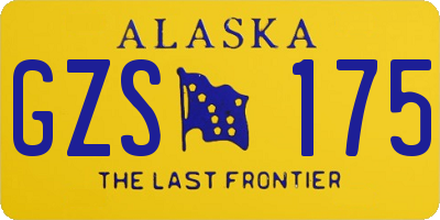 AK license plate GZS175