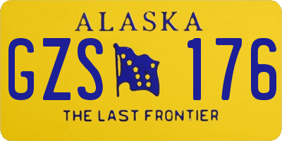 AK license plate GZS176