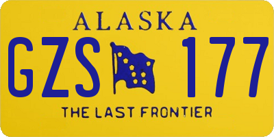 AK license plate GZS177