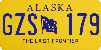 AK license plate GZS179