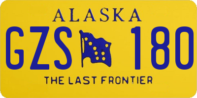 AK license plate GZS180