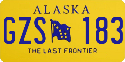 AK license plate GZS183