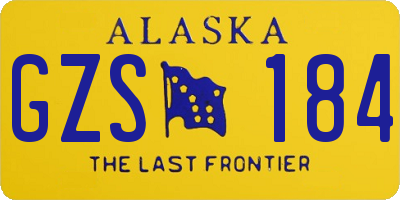 AK license plate GZS184