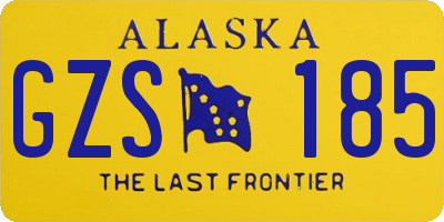 AK license plate GZS185