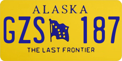 AK license plate GZS187