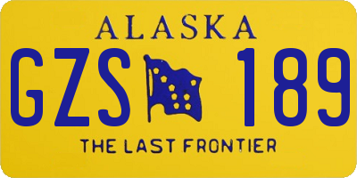 AK license plate GZS189