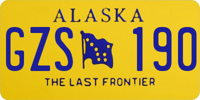 AK license plate GZS190