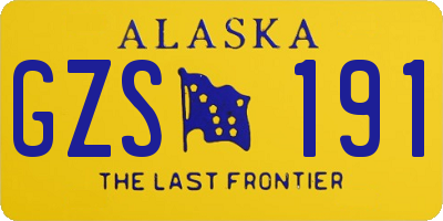 AK license plate GZS191