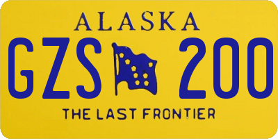 AK license plate GZS200