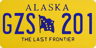 AK license plate GZS201