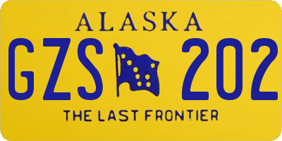 AK license plate GZS202