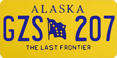 AK license plate GZS207