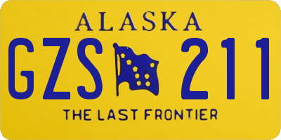 AK license plate GZS211