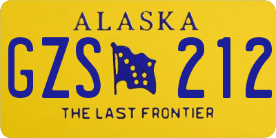 AK license plate GZS212