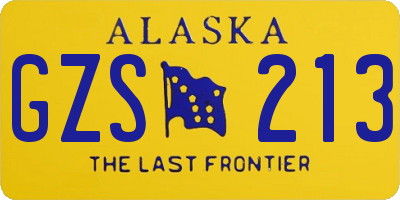 AK license plate GZS213