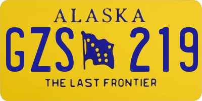 AK license plate GZS219