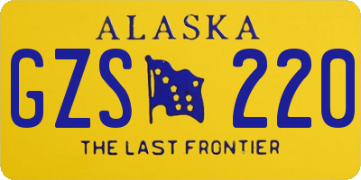 AK license plate GZS220