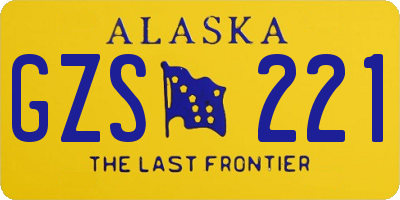 AK license plate GZS221