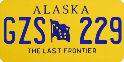 AK license plate GZS229