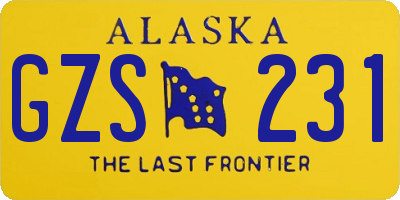 AK license plate GZS231