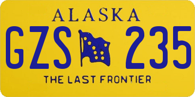 AK license plate GZS235