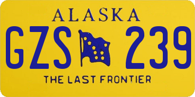 AK license plate GZS239