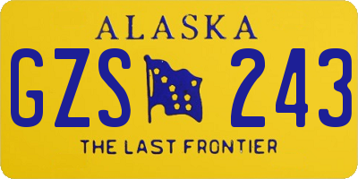 AK license plate GZS243