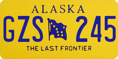 AK license plate GZS245