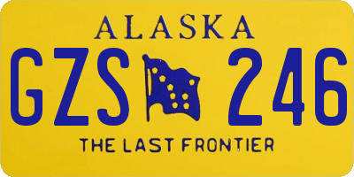 AK license plate GZS246