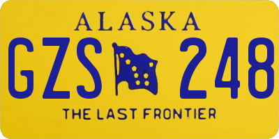 AK license plate GZS248