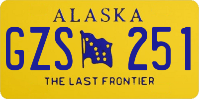 AK license plate GZS251