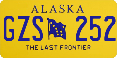 AK license plate GZS252