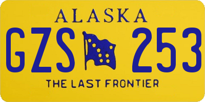 AK license plate GZS253