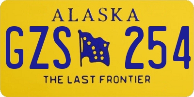 AK license plate GZS254