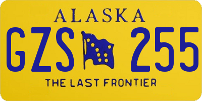 AK license plate GZS255