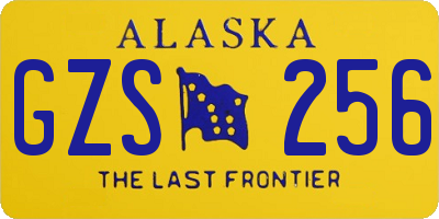 AK license plate GZS256