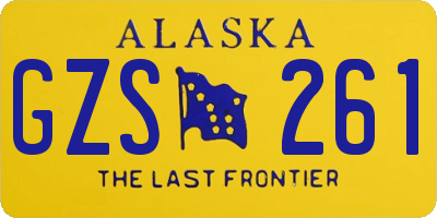 AK license plate GZS261