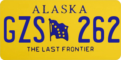 AK license plate GZS262